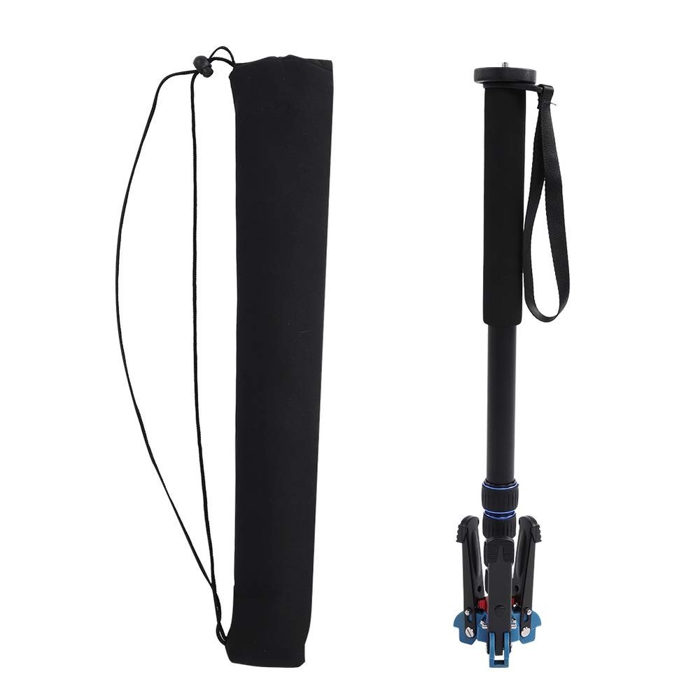 Aluminum Alloy Telescopic Monopod Tripod with 5 Sections for Camera and 360 Swivel Base - Lightweight, Portable, and for Outdoor Photography
