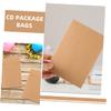 Happyyami 100pcs Cd Sleeves Paper Envelopes for DVDs and Storage Holders for Home Office and Travel for Organizing and Protecting Discs Made of Tear-Resistant Kraft Paper view 2