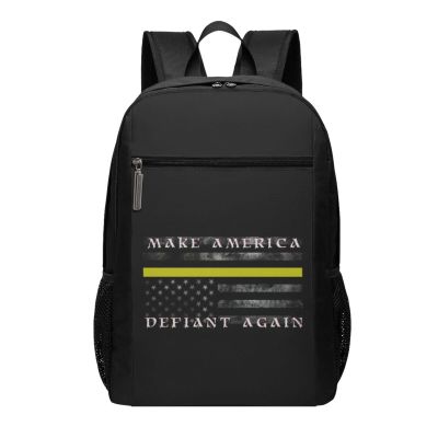 AHUNARLOP Make America Defiant Again Travel Laptop Backpack, Business Anti Theft Slim Sturdy Laptops Backpacks, College Computer Bag Gift for Men & Women Fits 17 Inch Notebook,Black