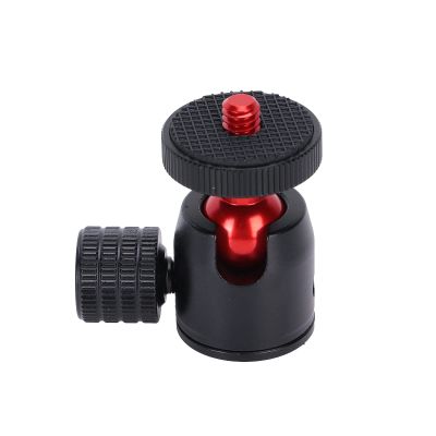 Mtlavishness Mini Tripod Ball Head with Excellent Workmanship and Easy Angle Adjustment for DSLR Camera Ring Light Small and Lightweight Aluminum Alloy Ball Head with 15mm Ball (Red Ball)