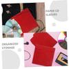 HEALLILY 10pcs Red Cd Sleeves Paper Envelopes Cardboard DVD Storage Holders for Photographers and Advertising Materials Elegant Packaging view 3