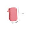 Angoily Digital Accessories Storage Bag Portable Travel Cable Organizer Pouch Dual Case for Headphones Chargers and Usb Drives Blush view 2