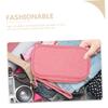 Angoily Digital Accessories Storage Bag Portable Travel Cable Organizer Pouch Dual Case for Headphones Chargers and Usb Drives Blush view 4