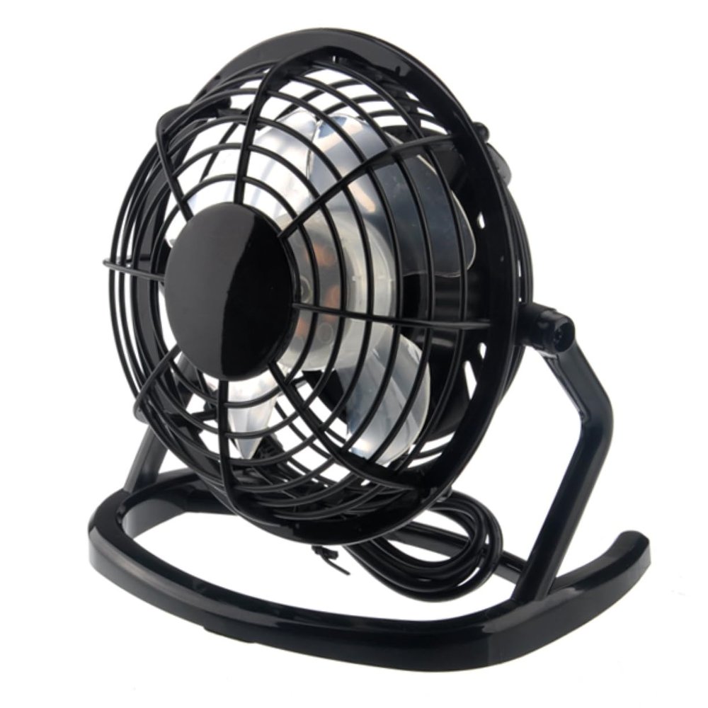 ARTIBETTER Fashionable Usb Mini Fan Black Portable Desktop Cooling Fan for Home Office and Travel Speed Settings