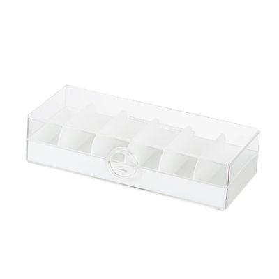 DIYEAH Multi-Compartment Cable Storage Box Versatile Wire Organizer for Tidy Desktops Semi-Transparent Design for Easy Access for Use