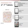 Clezolraa 6-7 Inch Puffy Sleeve Case for 7" Kindle Paperwhite 12th Gen/Colorsoft 2024, 6.8" Kindle Paperwhite 11th Gen, 6" Kindle 11th Gen 2024/2022, Oasis, Protective Pouch Bag, Beige Floral view 2