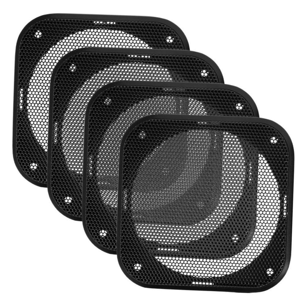 GLEAVI 4pcs Car Speaker Mesh Cover Frame Square Decorative Audio Net Cover for Car Audio Decorative Mesh Grill
