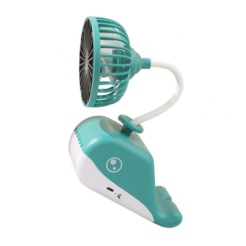 DIYEAH Rechargeable Usb Desk Fan Smartphone Holder Stand Versatile Portable Fan Hose for Hands Use for Watching Videos Quiet