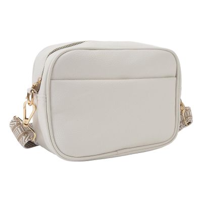 Alomejor Camera Shoulder Bag, PU Leather Camera Bag with Large Capacity, Trendy Camera Bag for Shopping Travel (White)
