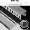 HQLBD Cable Management, PVC Open Slot Wire Raceway for Network Cords Organizer, 100cm Long Gray Fireproof Wire Duct with Cover, Prevent Trip Hazards(HxW 35x35mm/1.38x1.38in) view 4