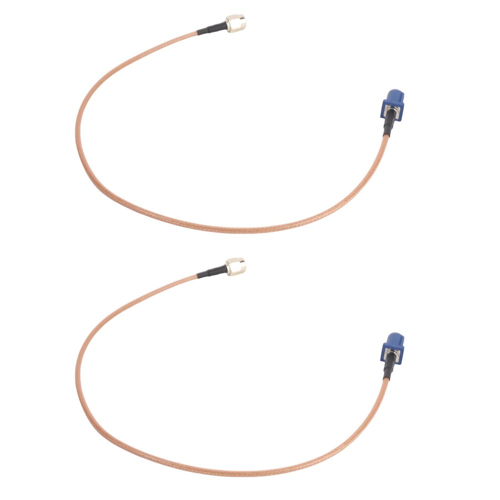 2pcs Fakra C Male to SMA Male Antenna Adapter Cable, Anti-interference, Premium Metal+rubber Material, Universal Fit For Car Gps Wlan Coaxial Cables