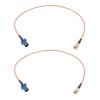 2pcs Fakra C Male to SMA Male Antenna Adapter Cable, Anti-interference, Premium Metal+rubber Material, Universal Fit For Car Gps Wlan Coaxial Cables view 4