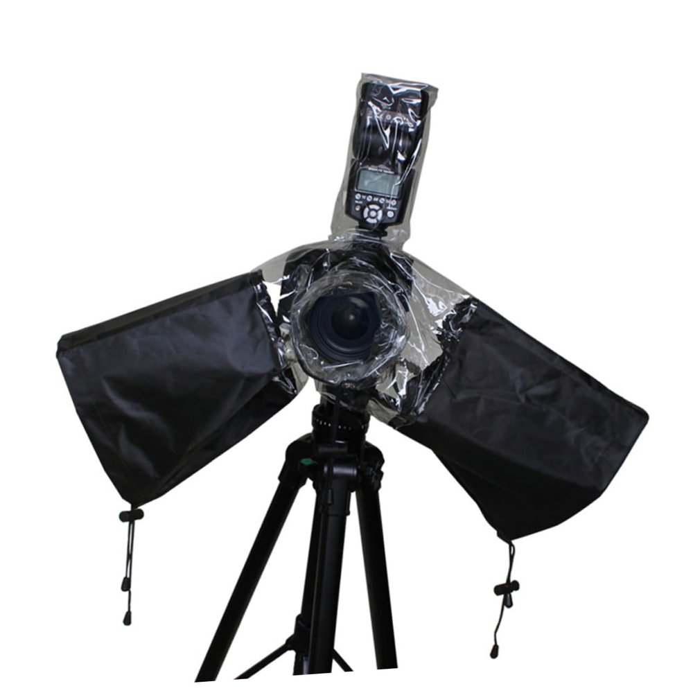Angoily Waterproof Camera Rain Cover Drawstring Arm Camera Cover Lens Protection Universal Fit Rubber