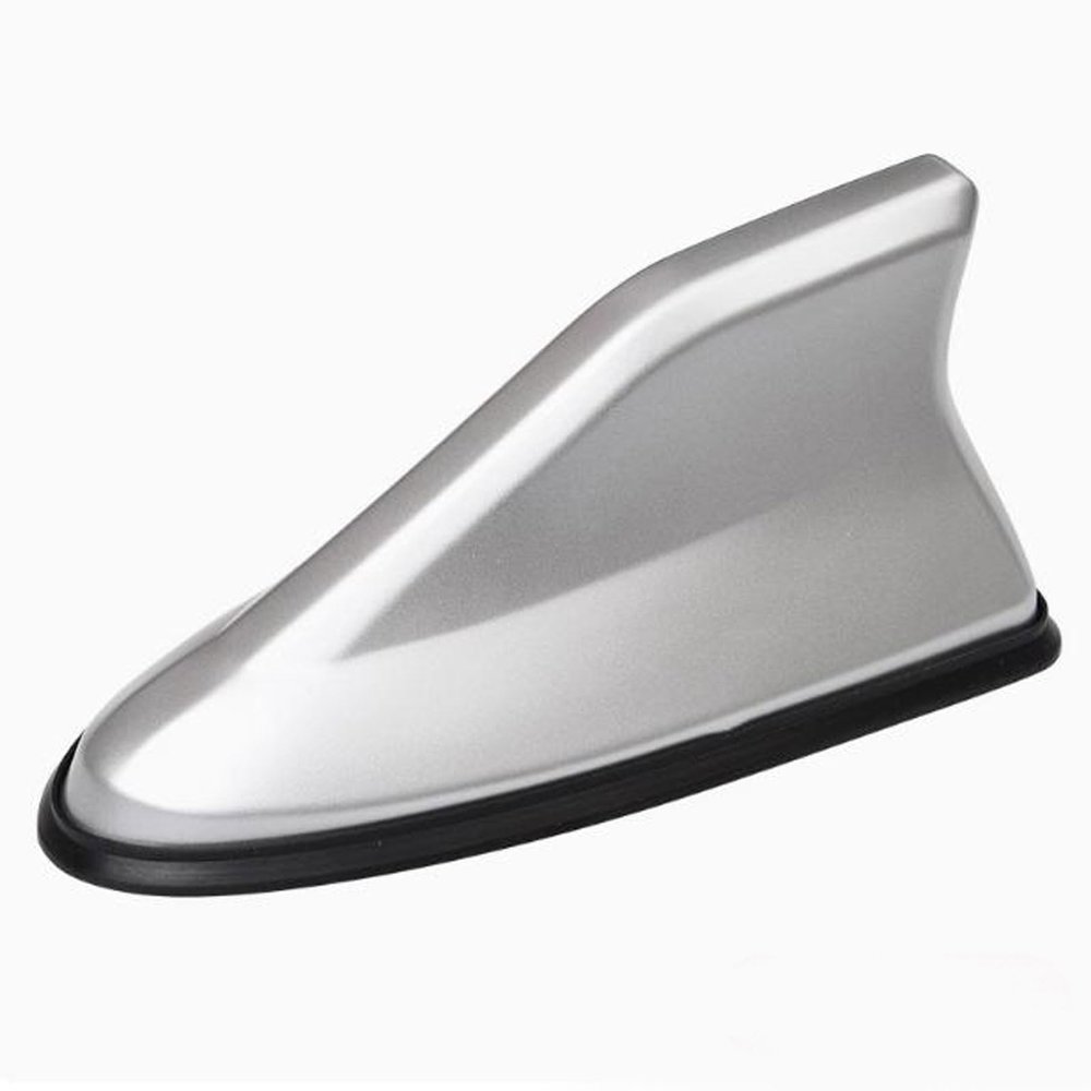 Car Shark Fin Antenna Cover for Lincoln MKC 2014 2015 2016 2017 2018 2019 2020 2021, Antena Aleta Tiburon Techo Antena Roof Aerial Base Replacement Accesorios Coche,Silver