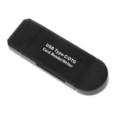 Angoily Card Reader Adapter Reader Versatile Reader -c Writer Plastic Reader Portable Reader Converter c Memory Reader Converter Black Matte Process