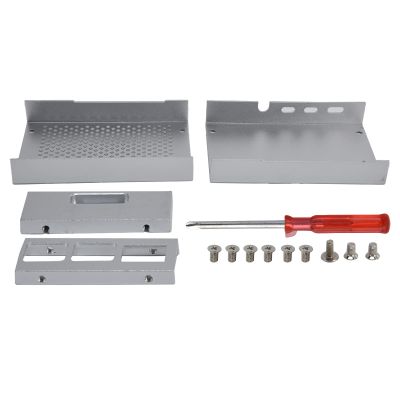 Aluminum Alloy Heatsink Case Heat Dissipation Enclosure Cooling Shell for 4 Microcomputer Parts Silver