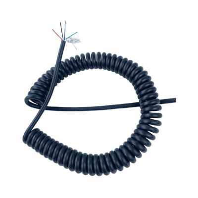 Spiral Telescopic Spring Coiled Cable Wire - Pure Spiral Telescopic Wire Spring Shielded Wire 5 Cores 24AWG 0.2mm square Stretch 1 Meter to 14 Meters Spiral Cable spiral extension(Stretch 11 meter)