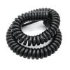 Spiral Telescopic Spring Coiled Cable Wire - Pure 2 Cores Spiral Power Cord Cable 14AWG to 24AWG Black Spring Expandable Wire 2.5-7.5 Meters Telescopic Wire spiral extension(2 core 20AWG,Line length 2 view 1
