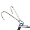 equlup Stainless Steel Double Diving Hook, Spring Coiled Diving Lanyard Double End Snap Clip Dive Hook Spring Coiled Lanyard for Cameras and Dive Lights (Blue) view 2