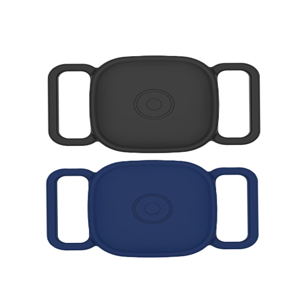 Case for Tile by Life360 Mate Bluetooth Tracker for Dog, Cat, Pets,WUNIAKSuitable for Pet Collar Design,Soft Silicone Protective Portable Scratch Shock Resistant1 Black+1 Blue