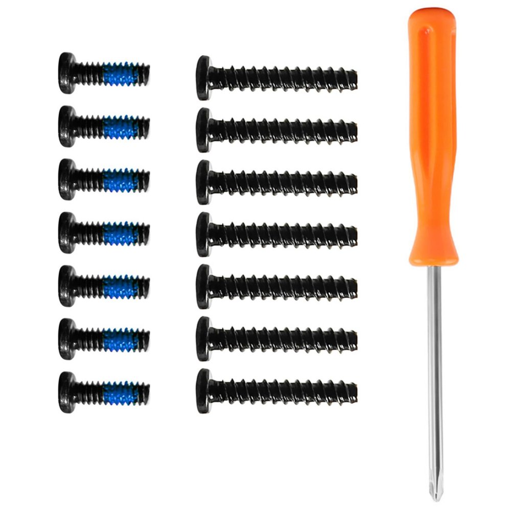 16pcs Replacement Bottom Back Shell Cover Screws for Steam Deck Gamepad with Screwdriver