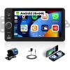 2G+64G Android Car Stereo Radio for Chevy Chevrolet Silverado SSR Tahoe 2003-2006,GMC Siera Yukon 2003-2006,Hummer 2003-2006 Wireless CarPlay Android Auto GPS 7 inch Touchscreen EQ SWC Backup Camera view 1