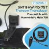 Upgrade 710295-1 XNT 9 HW MDI 75 T Transom Transducer Fits for Humminbird Helix 7/8 (MEGA Down Imaging) Dual Spectrum Chirp with Temperature Transom Mount Transducer, Black view 2