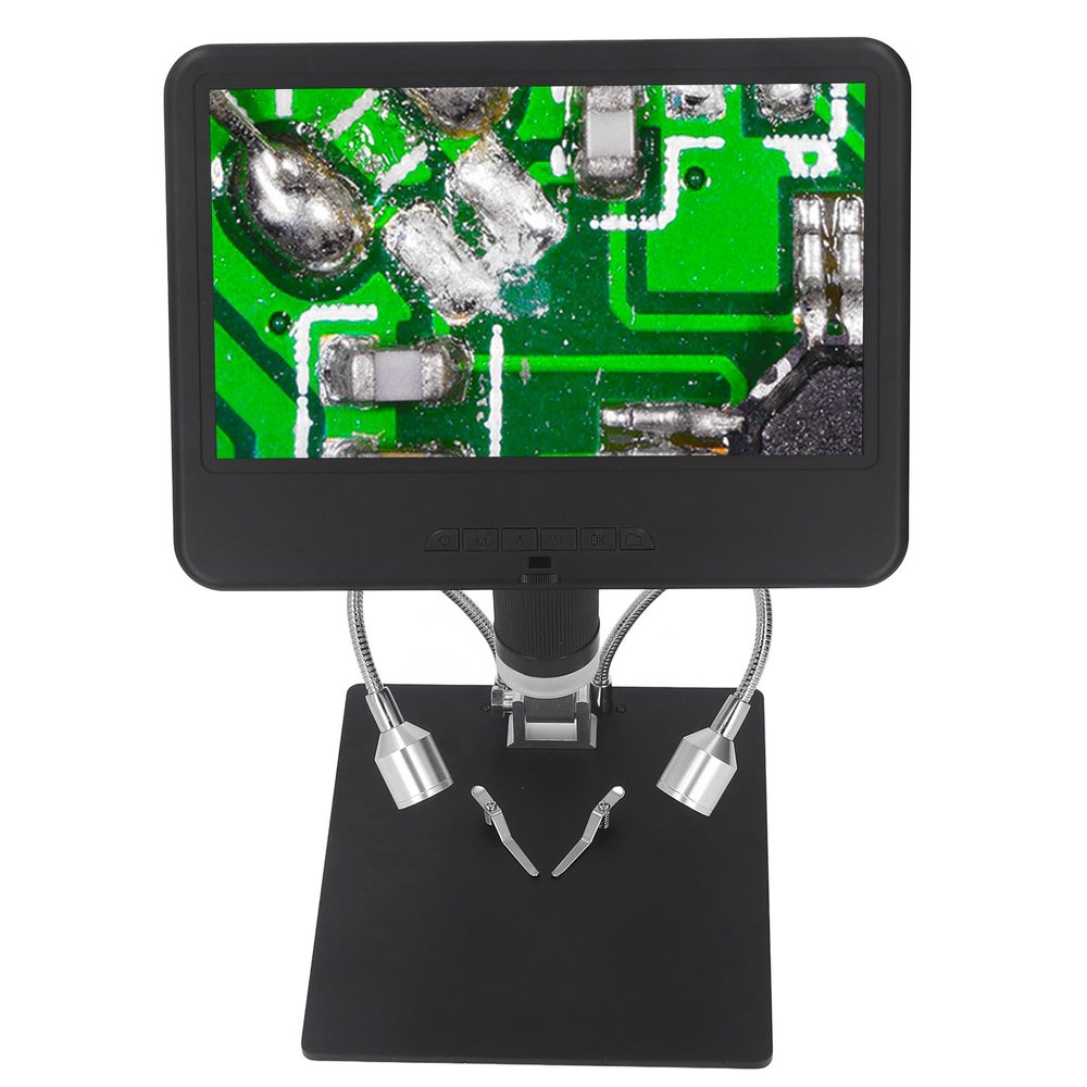 10.1 Inch LCD Digital Microscope with LED Light HD 260X 2MP Camera Video Recorder for Industrial Repair