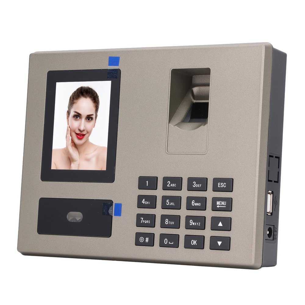 Jauarta Employee Attendance Machine Fingerprint Biometric Face Recognition Time Card PIN Punching 100240V (US Plug)