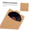 DIYEAH 50pcs Kraft Paper Cd Sleeves DVD Storage Bag Cd Covers for Home Office School view 3