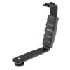 Aluminum Alloy L-Bracket Handle for DJI Osmo Mobile 2/3 & Smooth 4  Dual 1/4" Mounts, Adjustable Rail, Non-Slip Grip view 2