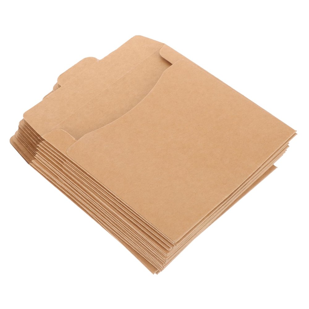 DIYEAH 50pcs Cd Sleeves Kraft Paper Envelopes Cd Storage Access and Protect Your Media