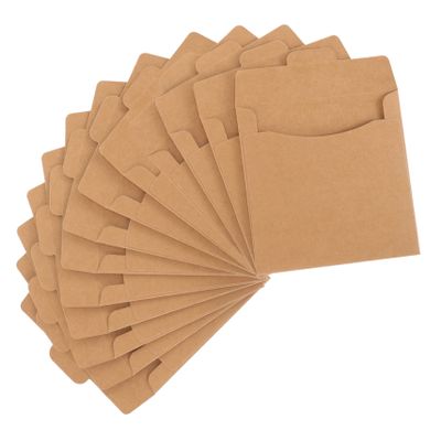 Balacoo 50pcs Cd Cases Kraft Paper Envelopes Disc Case for Cd Storage for Dvd Storage Bag
