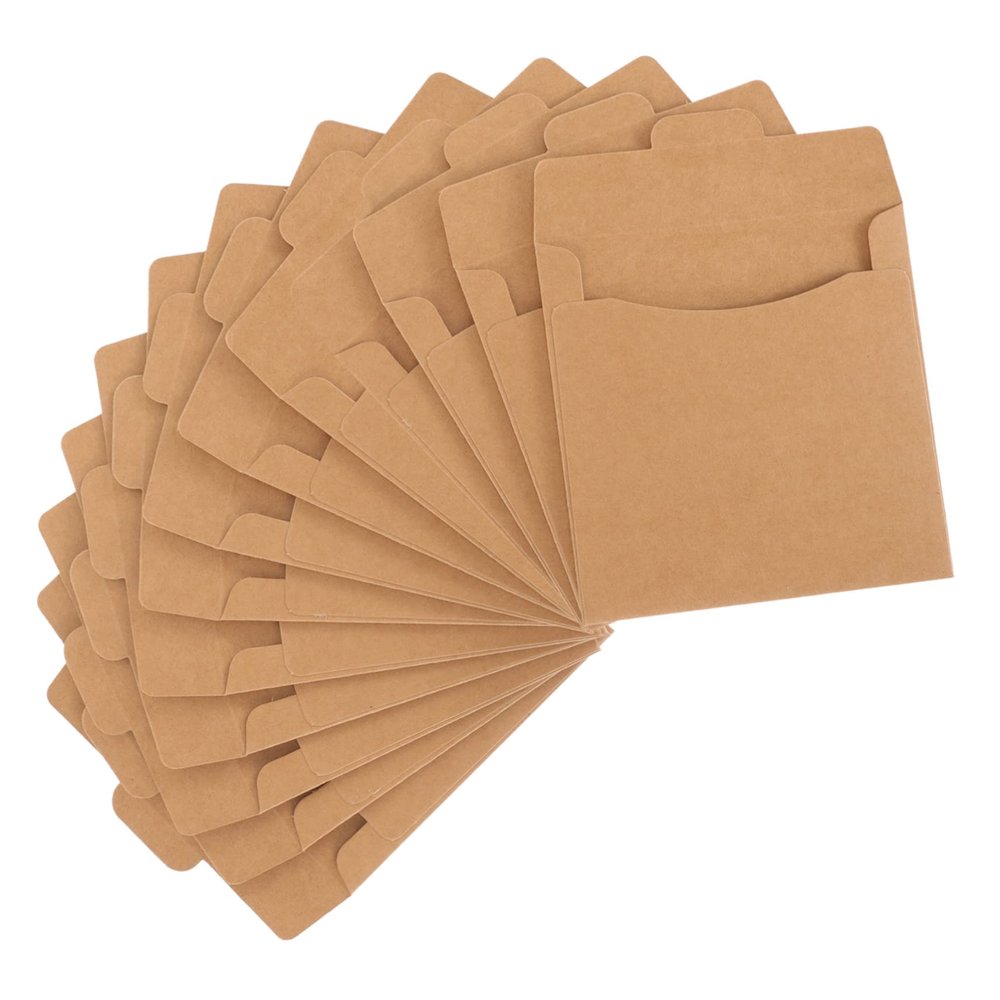Balacoo 50pcs Cd Cases Kraft Paper Envelopes Disc Case for Cd Storage for Dvd Storage Bag