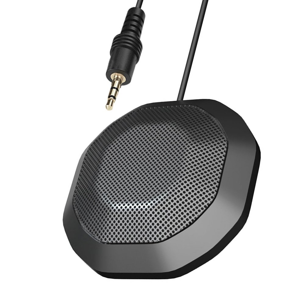 Eujgoov 360Omnidirectional Computer Microphone with USB Charging, High Sensitivity Desktop Mic for Laptop Meeting & Gaming (USB Plug) (3.5mm Plug)