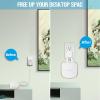 PUUUCI Outlet Wall Mount Bracket for eero 7 Mesh Wi-Fi 7 Router - A Space-Saving Accessory with Cord Management, Supports Vertical or Horizontal Outlets (White, 1 Pack) view 4