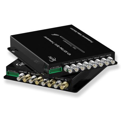 Xnyahitog 4-Channel 3G-SDI Fiber Converter with RS485 & 4Ch Tally, 1080P@60Hz Fiber Extender 4Ch Loop Output, Up to 20km Over Single-Mode FC Fiber