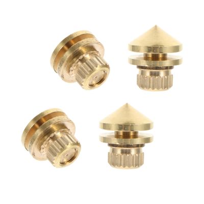 DOITOOL 4pcs Shockproof Speaker Copper Spikes Pads for Studio Isolation Audio Spike Feet for Speakers Amplifiers and Turntables Easy to Install Absorbers