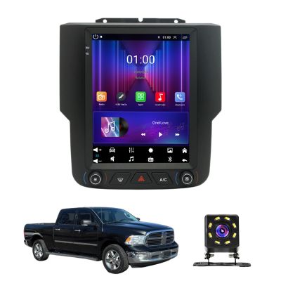 ASHOIH 9.7 Android 10 Car Stereo for Ram Trucks 2013-2019, Touch Screen GPS Navigation with Wireless CarPlay, Android Auto, Mirror Link, DSP and Backup Camera(Size:Auto 2G+32G)