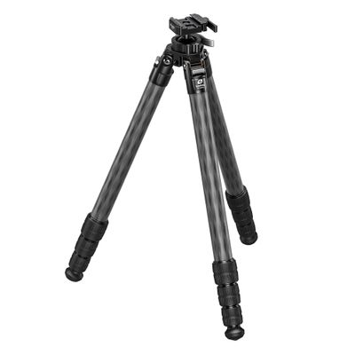 Leofoto ST-X ST-364 CX Carbon Fiber Tripod with Integrated Lever-Control Ball Head, Arca & Pick Compatible, 3 Angle-Stop Positions, Rubber Feet for Stability (ST-364CX-ARCA)