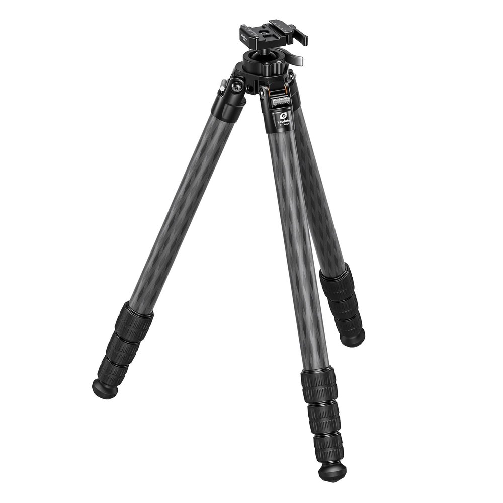 Leofoto ST-X ST-364 CX Carbon Fiber Tripod with Integrated Lever-Control Ball Head, Arca & Pick Compatible, 3 Angle-Stop Positions, Rubber Feet for Stability (ST-364CX-ARCA)