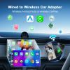 2 in 1 Mini Android Auto and Wireless CarPlay Adapter Convert Factory Wired to Wireless Dongle, Compact Size USB CarPlay Wireless Stick AAndroid Auto Adapter for iOS 12+/Android No Delay view 3
