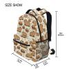 ALAZA Capybaras and Hamburgers Backpack for Women Men,Travel Casual Daypack College Bookbag Laptop Bag Work Business Shoulder Bag Fit for 14 Inch Laptop view 2