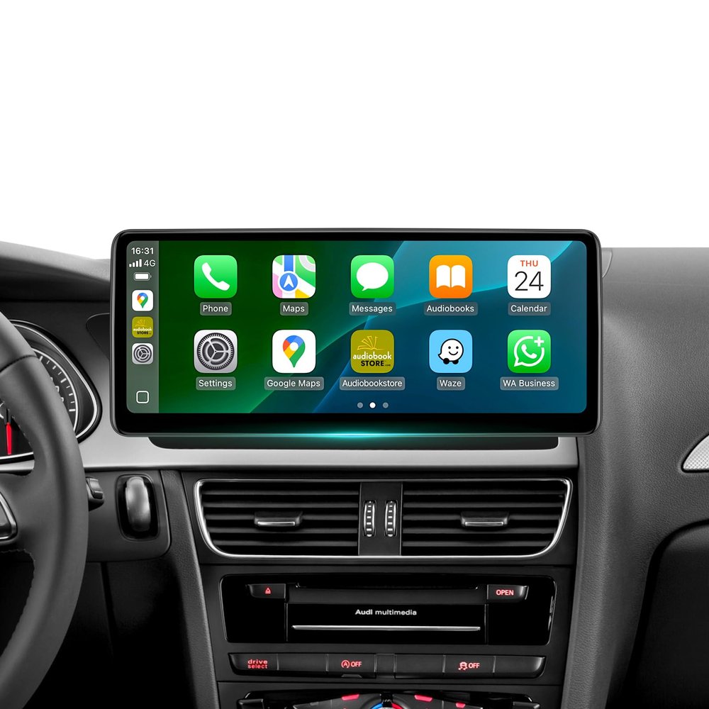12.3" Wireless CarPlay Screen for Audi A4 /S4/ A5/ S5 /RS4/ RS5/ B8/ B8.5 |2009-2016 Multimedia | 4G RAM+64G ROM |Android13| Retain MMI Controls | 2400x900 IPS | 30-Band EQ