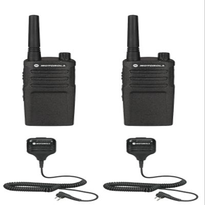 2 Pack Motorola RMM2050 Radios with Speaker Mics (Renewed)
