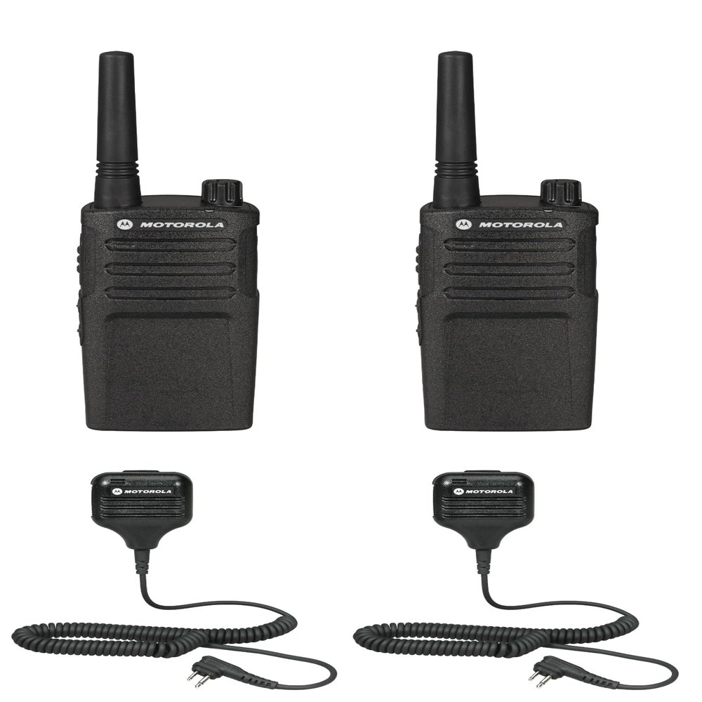 2 Pack Motorola RMM2050 Radios with Speaker Mics (Renewed)
