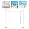 10FT Adjustable 4-Post Canopy Hardware Kit-Heavy Duty Metal Wedding Backdrop Stand with Quick Assembly,Durable Outdoor for Photography Booth,Ceremonies & Party Decorations. view 1