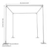 10FT Adjustable 4-Post Canopy Hardware Kit-Heavy Duty Metal Wedding Backdrop Stand with Quick Assembly,Durable Outdoor for Photography Booth,Ceremonies & Party Decorations. view 2