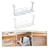 Angoily 2pcs Cable Management Box Under Desk Wire Storage Tray Desk Cord Organizer Simple Install view 4