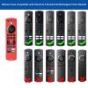 2Pack TOKERSE Silicone Remote Case Compatible with Fire Stick 4K Max (2nd Gen)/Toshiba/Insignia/Pioneer TV Alexa Voice Remote, Anti Slip Shockproof Protective Cover Sleeve with Lanyard - Red Blue view 2